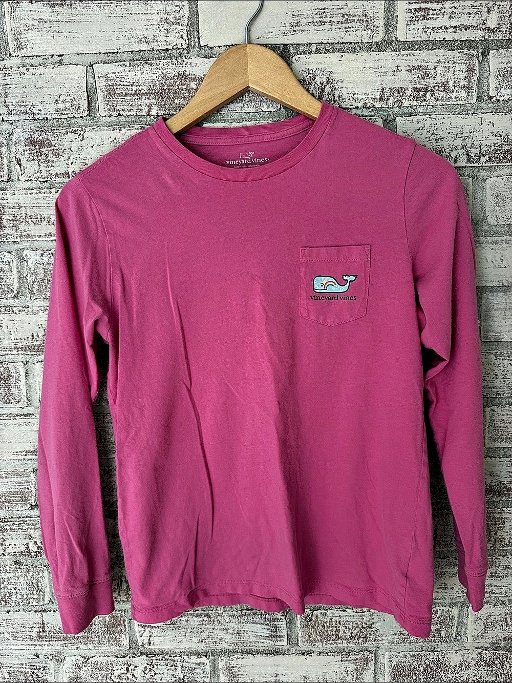 Vineyard Vines Garment-Dyed Vintage Whale Long-Sleeve Pocket Tee Vintage Whale